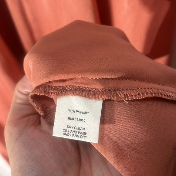 NWT Show Me Your Mumu Rustic Mauve Sheen Jenn Maxi Dress Small Deep V Neck Satin - Picture 13 of 13